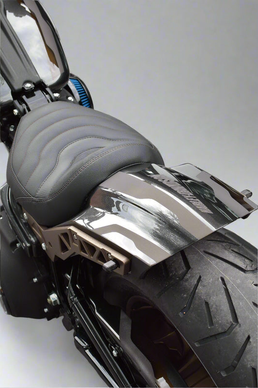 Custom Rear Fender & Leather Seat for Harley Davidson Fat Boy (2018-Up)